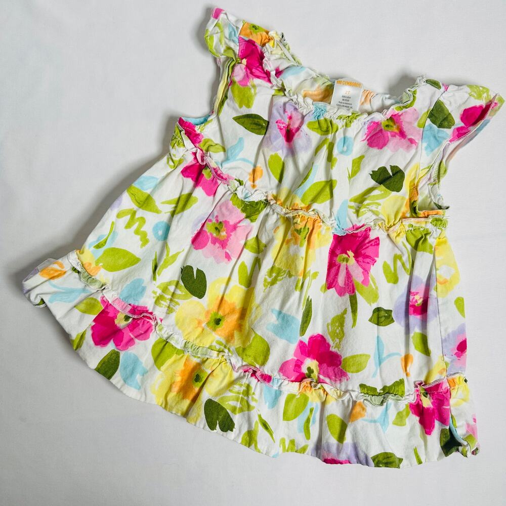 Gymboree Floral Ruffle Tiered Sleeveless Sundress Sz 2T